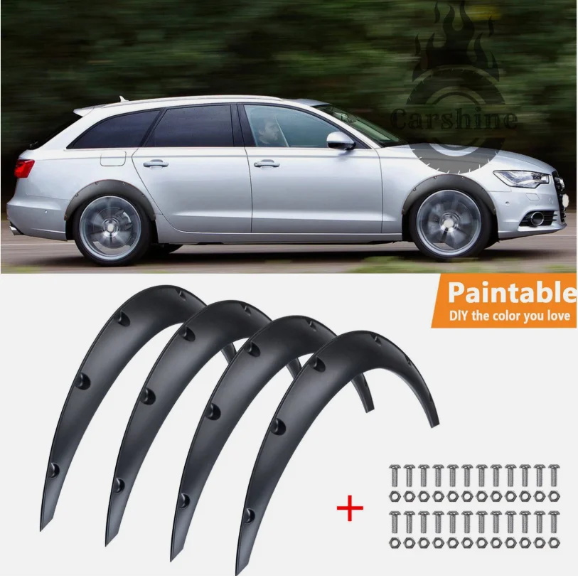 

4pcs Fender Flares Extra Wide Wheel Arch Mudguard 35" For Audi-A6_Avant-2012