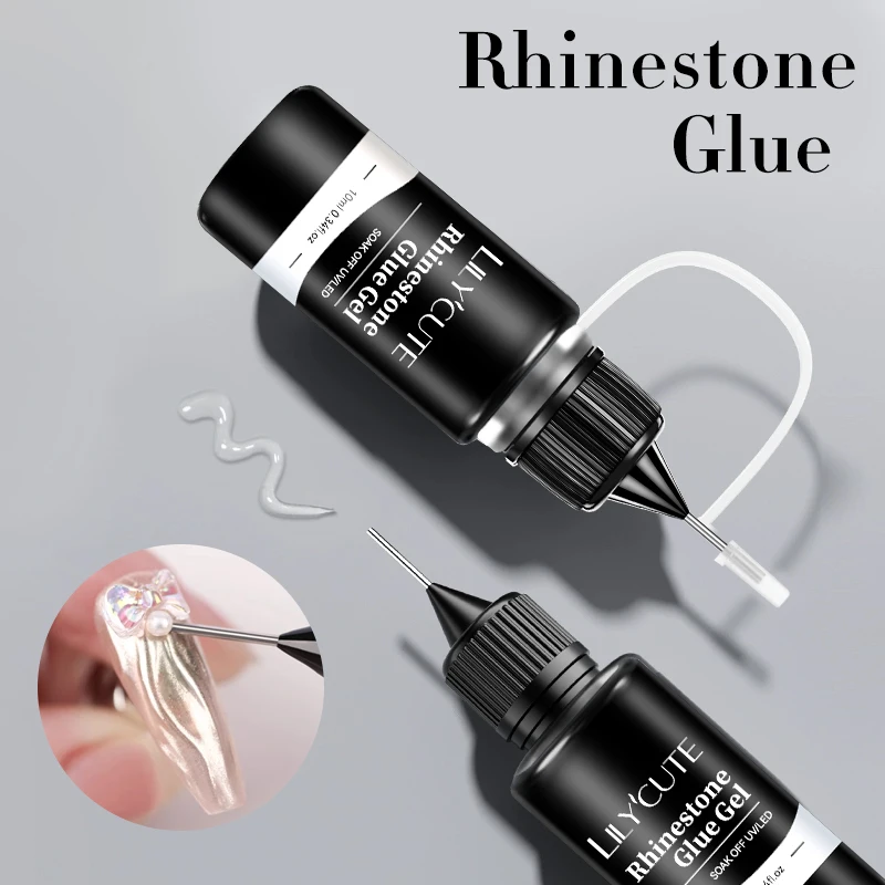 LILYCUTE 10ml Nail Strass Lijm Lijm Voor Stok Sterke Gel Voor Nail Charm 3D Nagels Bling Gel Decoratie Gem sieraden DIY