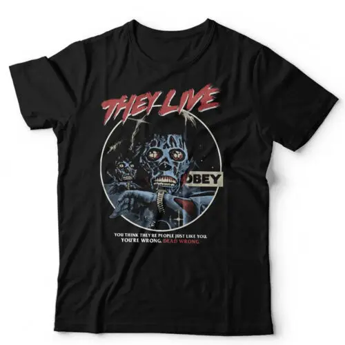 They Live Retro Obey Tshirt Unisex  Movie John Carpenter 80s Horror