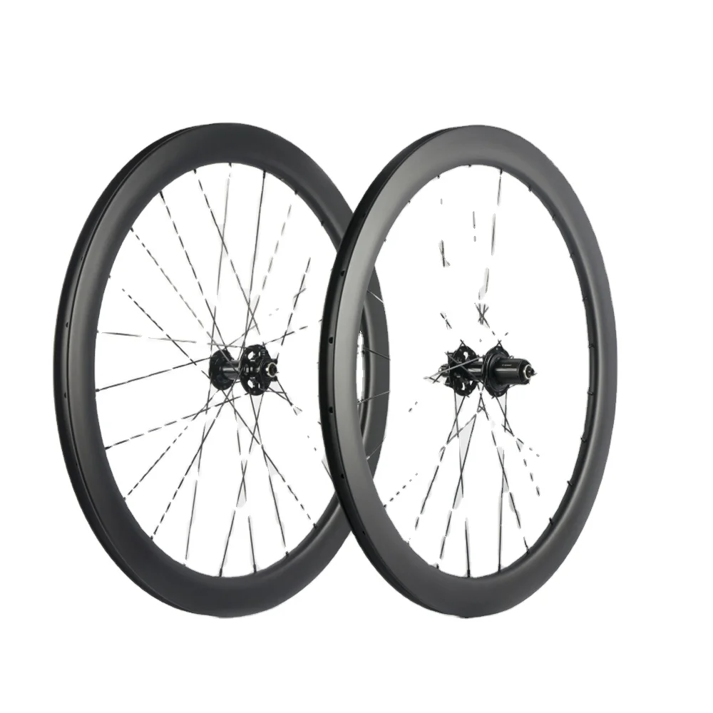 

700c Carbon Road Disc Wheels 50mm Clincher Tubular Bicycle Wheelset with 100x15 142x12 Disc Brake Six-Hole Lock Carbon Wheels