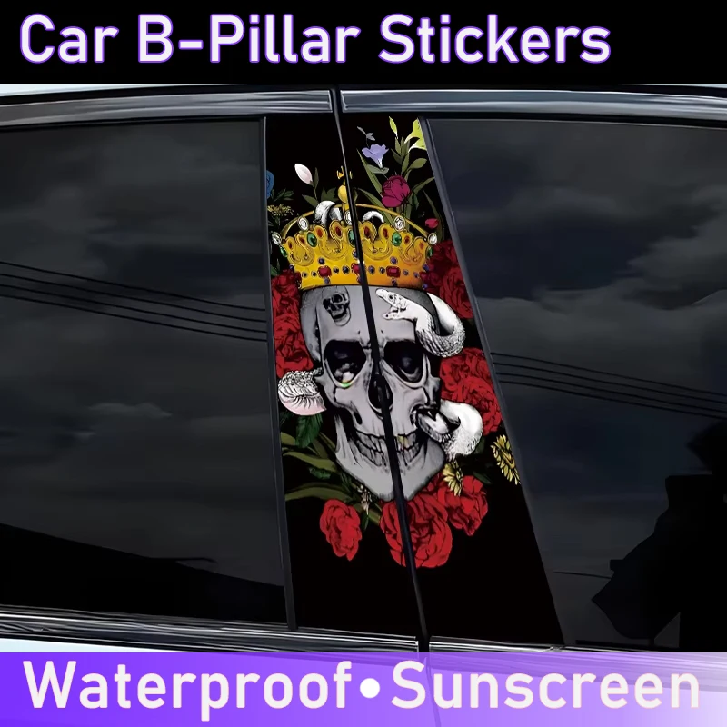 2Pcs Flame Skull Ca…