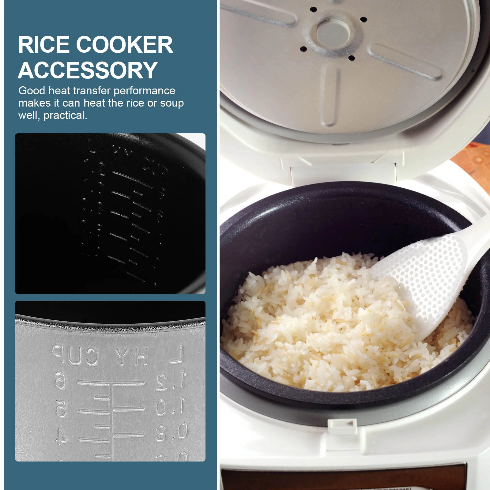 Non-stick Rice Cooker Inner Pot Rice Cooker Replacement Inner Pot Liner Rice Cooking Pot Container Accessory Kitchen Supply