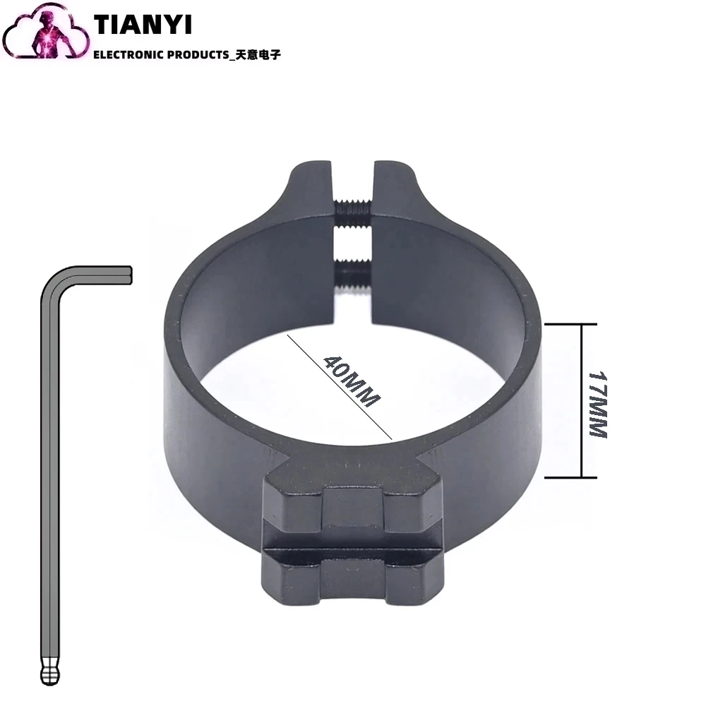 30/34/40mm Scope Holder, Pipe Diameter, Metal Adjustment Ring Fixture, Aluminum Alloy Accessory, Tactical Flashlight Clamp