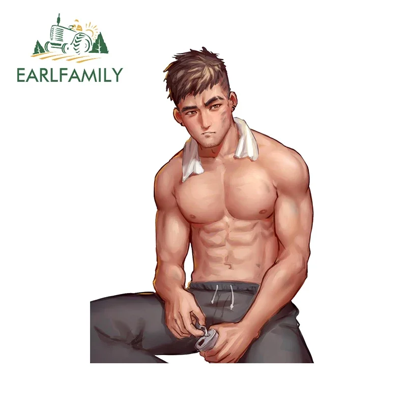 

EARLFAMILY 13 см x 9,2 см для сексуального красивого гея-мальчика, мужчины, наклейки на автомобиль на автофургоне, автомобильные аксессуары, наклейка для ноутбука, водонепроницаемая наклейка, декор