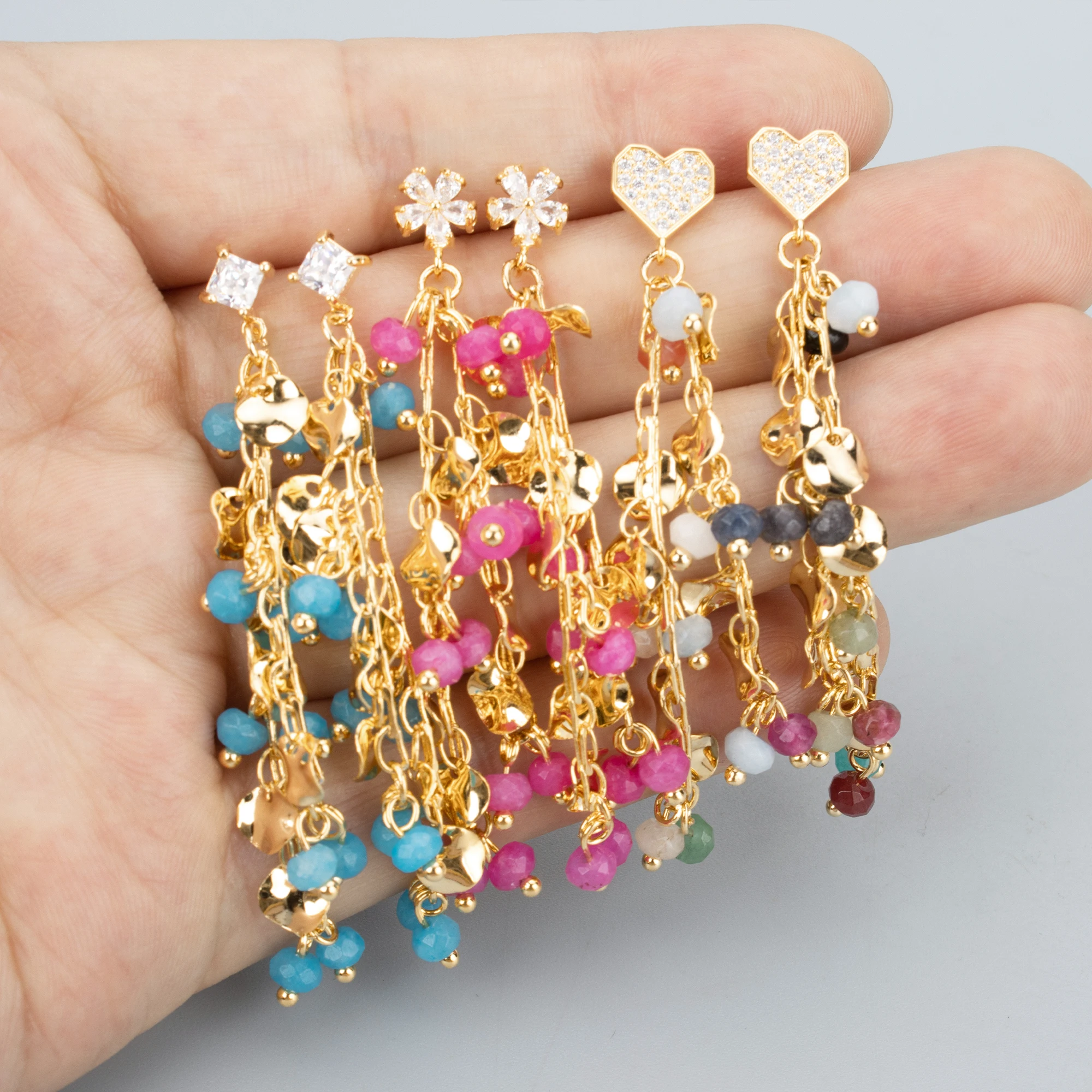 GUFEATHER C322,chain,hand made,nickel free,18k gold plated,copper,natural stone,jewelry making,diy bracelet necklace,50cm/lot