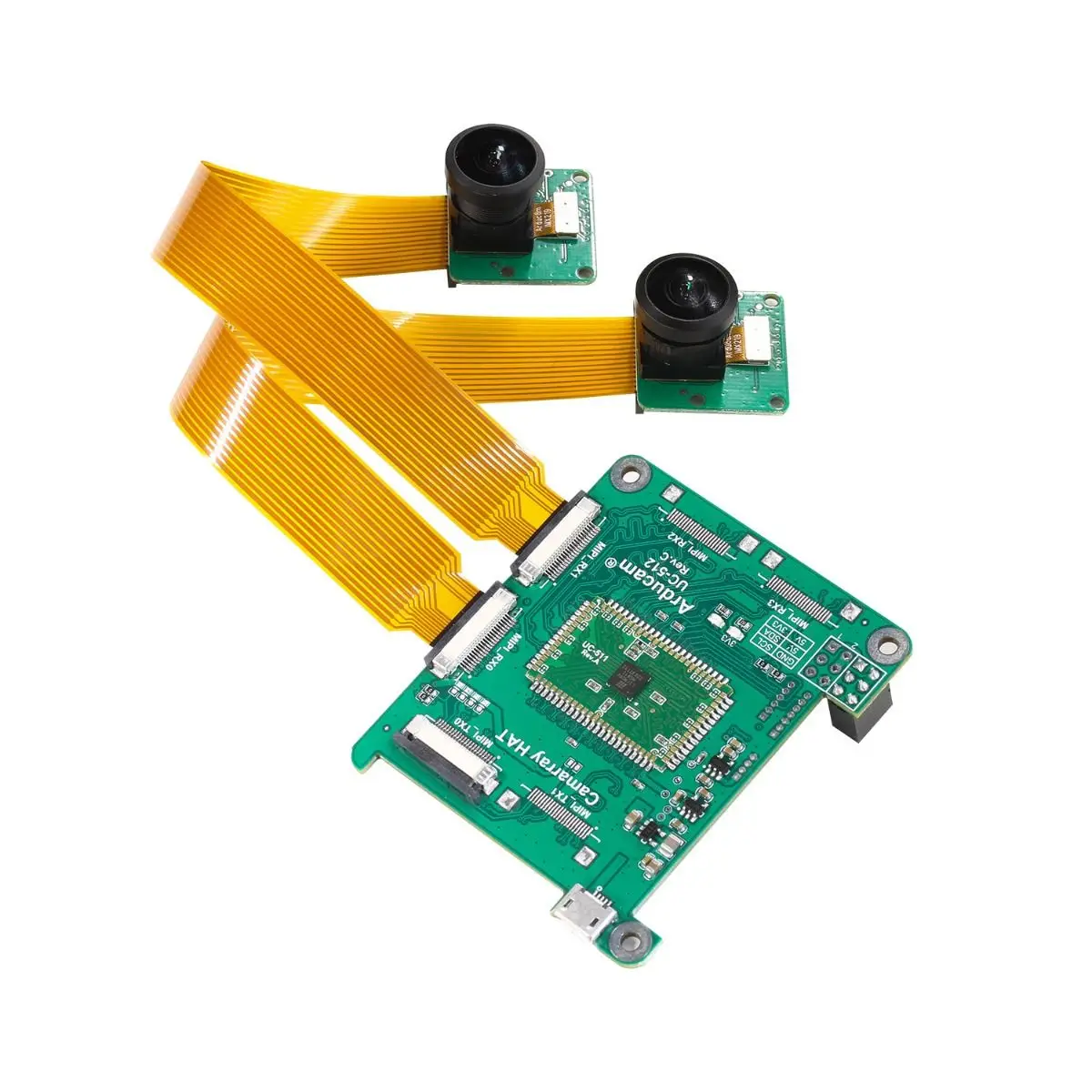 مجموعة كاميرا ستيريو متزامنة بدقة 8 ميجابكسل من Arducam لـ Raspberry Pi مع عدسة عين السمكة