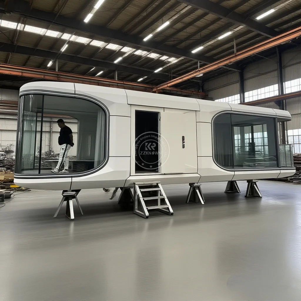 

Professional Supply Moistureproof Heat Resisting Type Modern Outdoor Capsule House Prefabricated Space Capsule