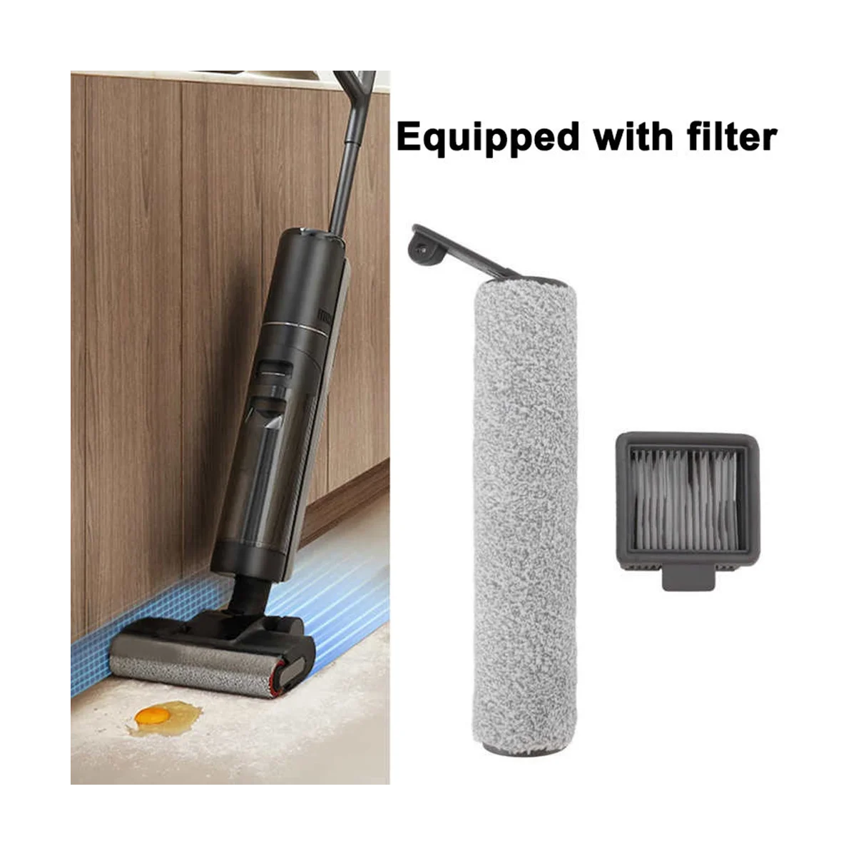 A09G-Роликовая щетка для H12/H12/H12S Max, сменный фильтр Hepa, аксессуары для пылесоса для влажной и сухой уборки, запасные части