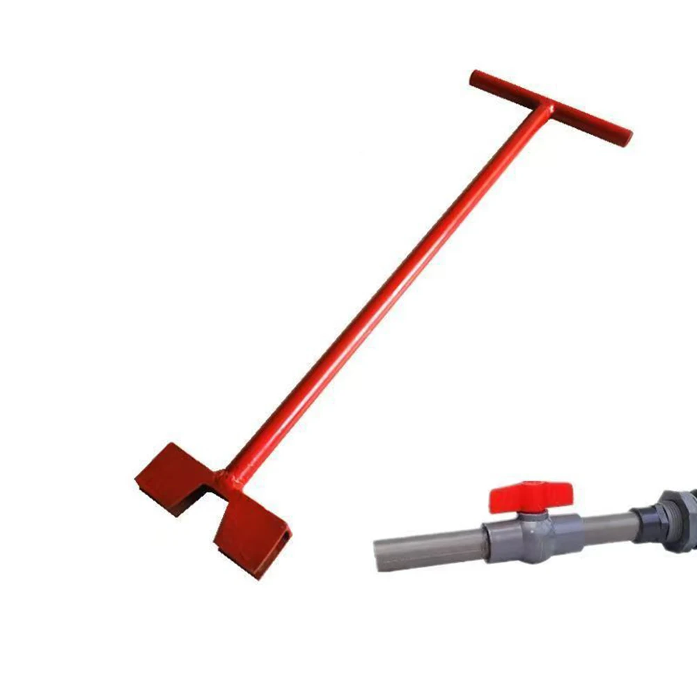 Steel Valve Extension for PVC Ball Valves with Dual-Ear Connection and T Handle to Enable Surface-Level Operation