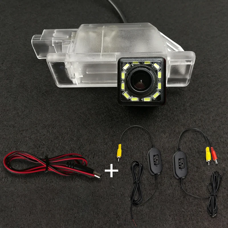 Car HD Rear Camera Fisheye 8 12 Led Wireless Dynamic Night For Peugeot 2008 208 301 307 3008 406 407 408 508 607 806 807 RCZ