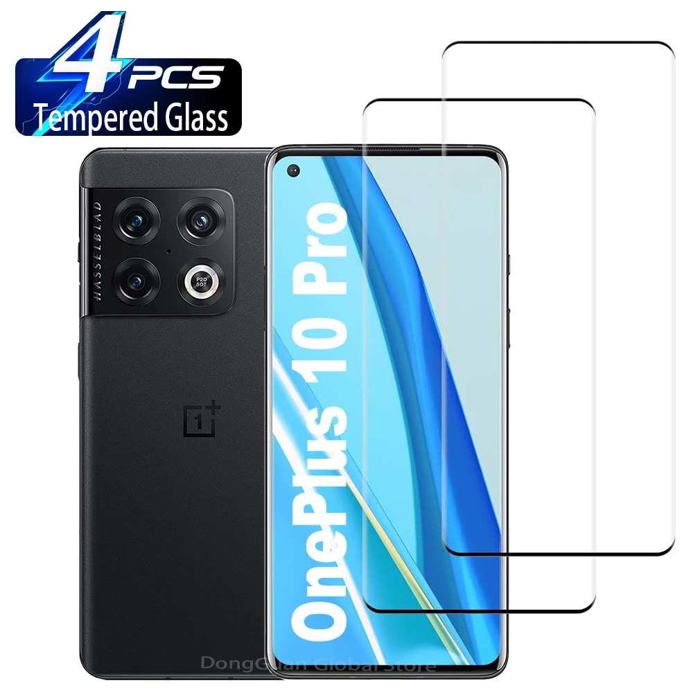 1/4Pcs 3D Tempered Glass For OnePlus 10 Pro 5G Curved Screen Protector Glass Film