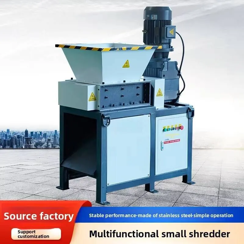 Trituradora de Material químico para medicina herbaria, trituradora de residuos de alimentos de doble eje pequeña multifuncional de hierro y chatarra de Metal