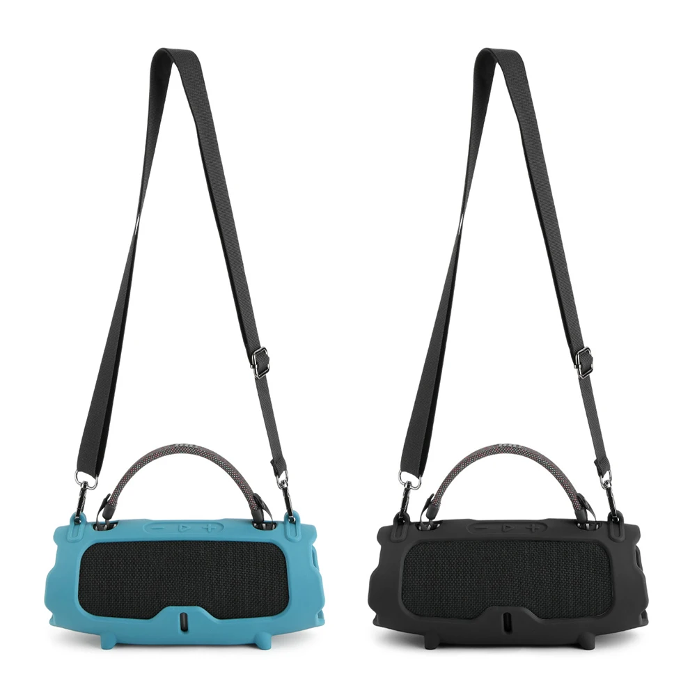 غطاء ناعم محمول للسفر مع حزام كتف وغطاء حماية وغطاء جلدي واقٍ لمكبر الصوت JBL Charge 6 BT