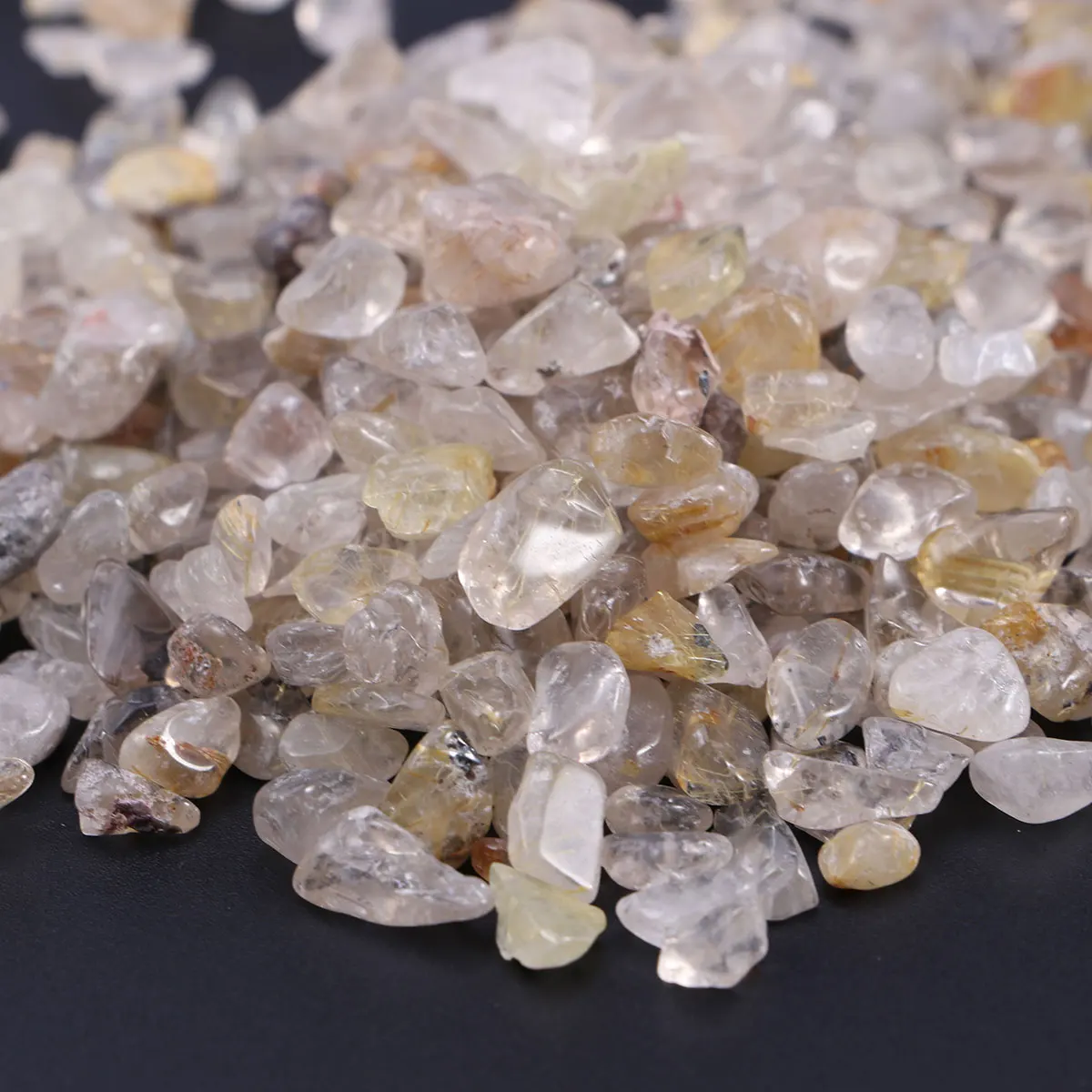 

2 Packs Pebbles Yellow-haired Crystal Gravel Tumbled Natural Indoor Fish Tank Stones
