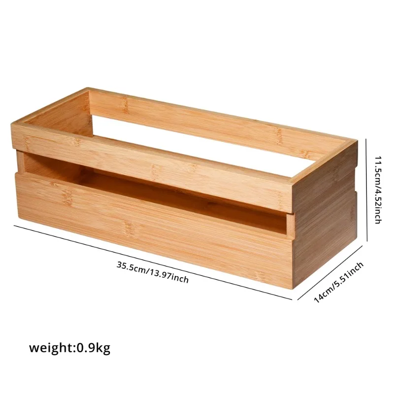 Rectangular Glazed Bamboo Wood Flower Box For Indoor Farmhouse Kitchen Window