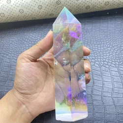 1PC Angel Aura Quartz Crystal Towers Healing Crystal Point Obelisk for Reiki Healing Crystal Grid Big size Clear Melting Stone