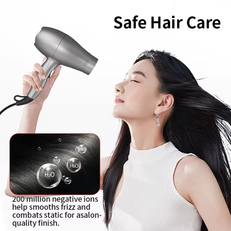 1000W Electric Wireless Mini Hair Dryer 3 Heat Settings Intelligent Temperature Control Fast Drying