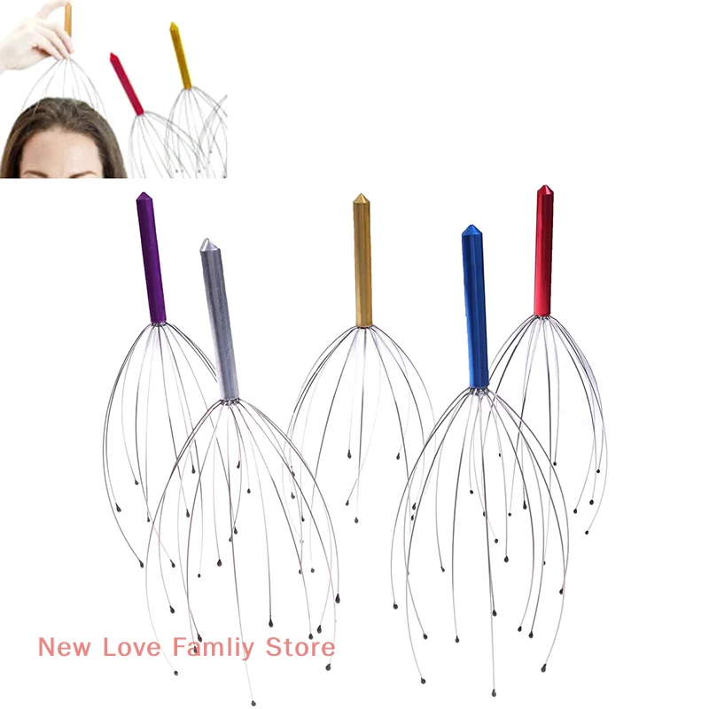 Stainless Steel Octopus Claws Scalp Massager Head Scratcher For Deep Relaxation Portable Massage Tools