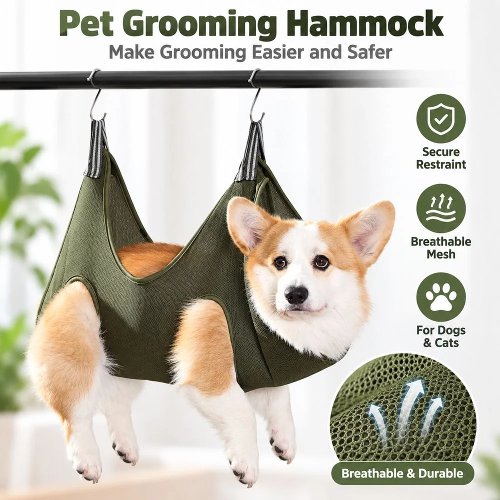 Pet Grooming Hammock Sling Restraint - Нейлоновая гамак-сетка для ухода за домашними