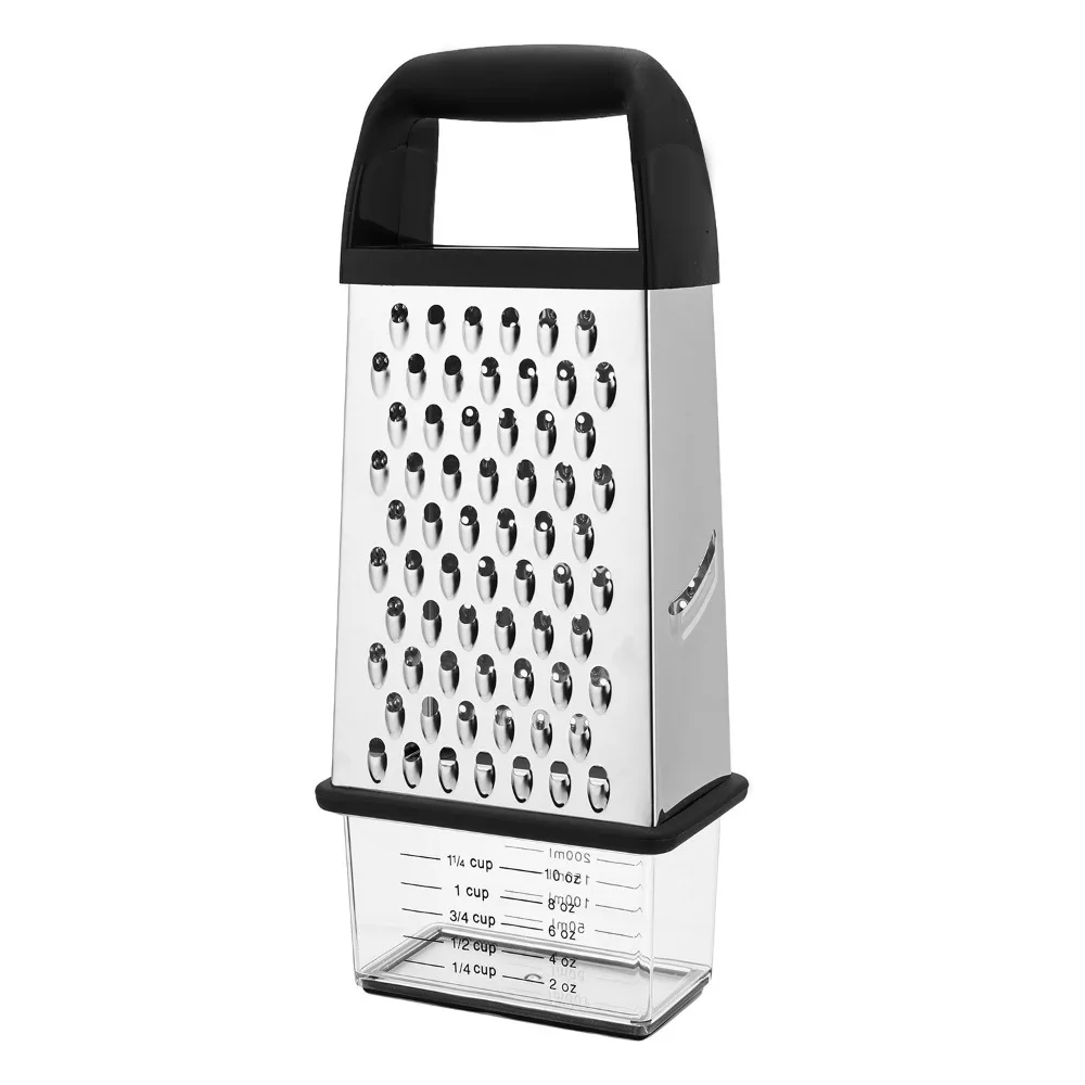 Stainless Steel Cheese Graters Multifunctional Non-Slip Handle Food Shredder comfortable grip Four Sided Vegetable Slicer Cheese