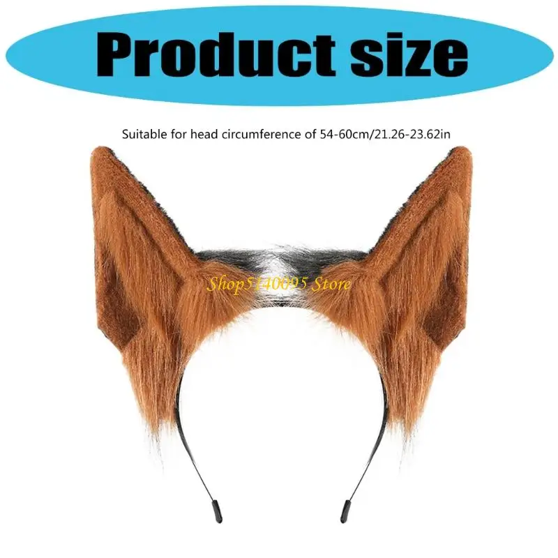 DXAE 모피 만화 코스프레 머리띠 논슬립 모피 귀 헤어밴드 의상 이벤트용