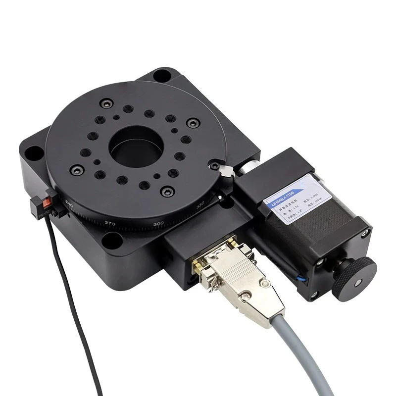 High Precision Hollow Rotary Indexing Table Matched XY Linear Z Lift Stage Complete Servo Drive  Automatic Rotary Positioning