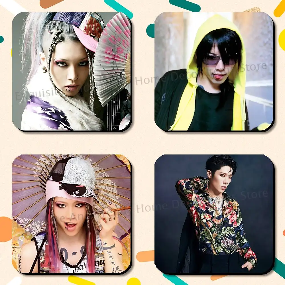 G-Guitarist M-MIYAVI Dimensions 75x75mm Best-Selling Strong Magnetic Fridge Magnets Adhesive to Metal Surfaces