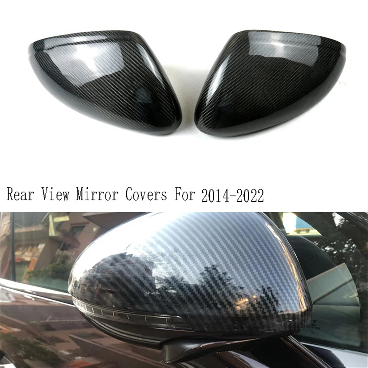 Cubiertas de espejo retrovisor de fibra de carbono Real para Porsche Macan 2014-2022 tapa de espejo lateral de puerta-L49A