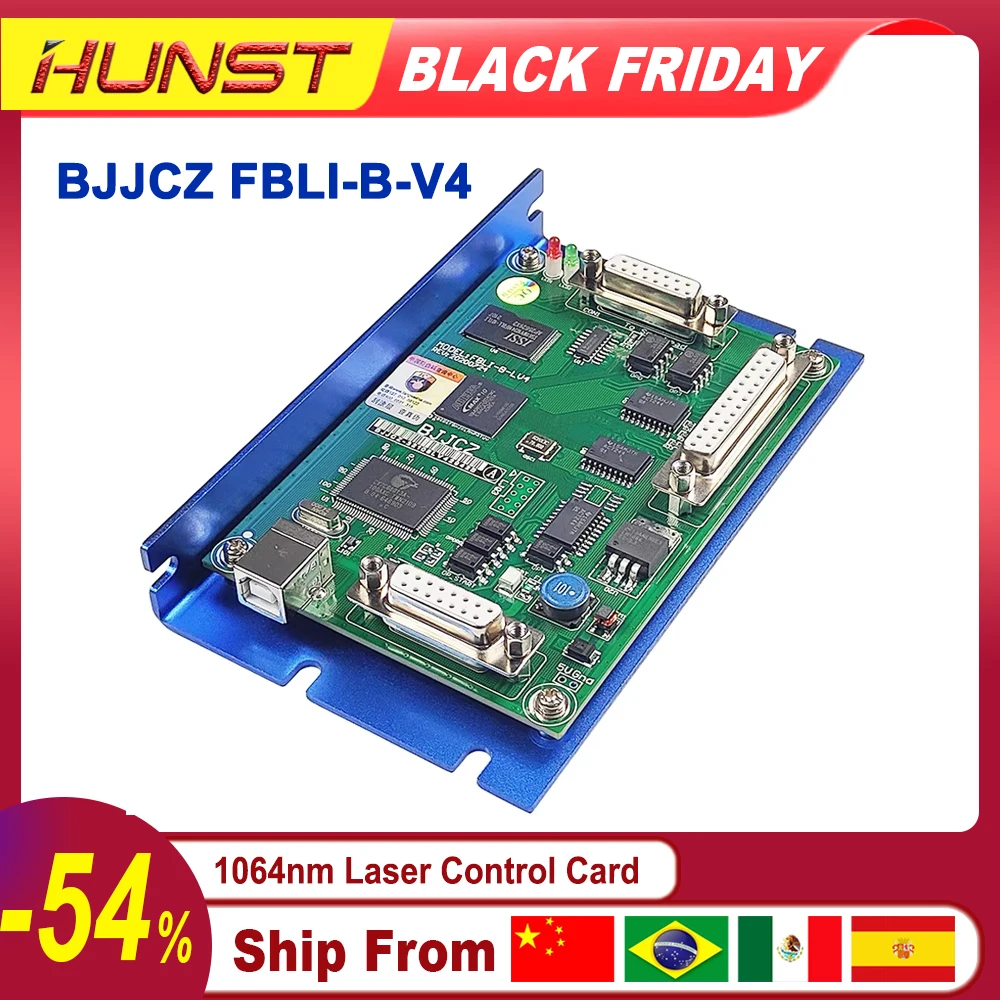 Hunst BJJCZ Laser Marking Machine Controller Original Card FBLI-LV4 Ezcad for 1064nm JPT Raycus MAX Metal Engraving Machinee