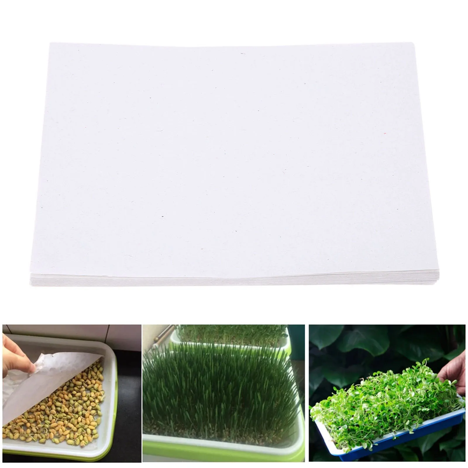 

100PCS Soilless Cultivation Nursery Paper for Tray Pots Sprout Plate Seedling Germination Nursery Growing Vegetable Pape 18x26CM