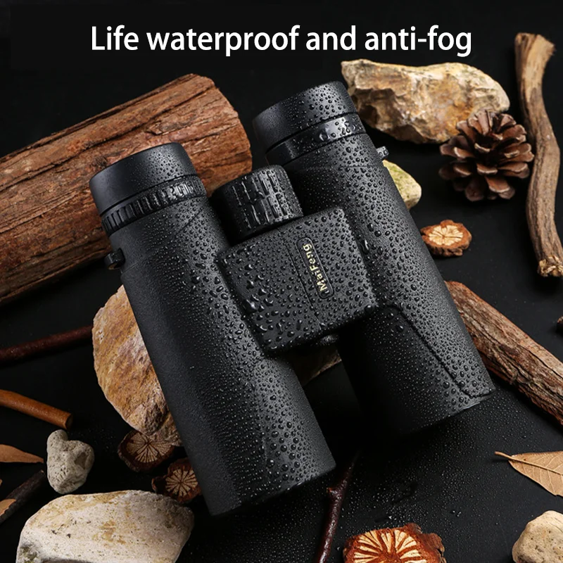 10X42 Binoculars 19mm Large Eyepiece Telescope BAK4 Prism FMC Green Film Binoculars Suitable for Camping Hunting Bird Watching