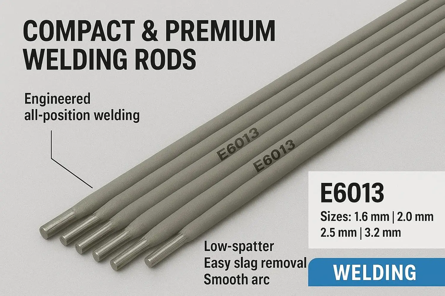 General Purpose E6013 6013 Arc Welding Electrodes Rods 2.5mm x 40 Rods