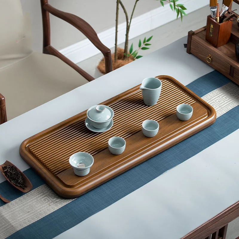 Luxury Valet Tea Tray Office Kitchen Chinese Long Rectangle Tableware Living Room Tea Tray Hospitality Bandejas Home Products