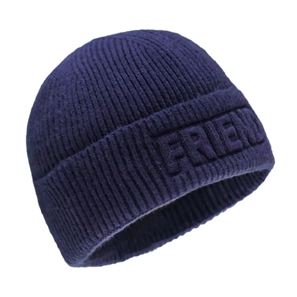 หมวกบีนนี่หมวกไหมพรมสำหรับผู้ชายหมวกถักกันลมหมวกไหมพรมแนวสปอร์ตแบบนุ่มสำหรับกลางแจ้ง