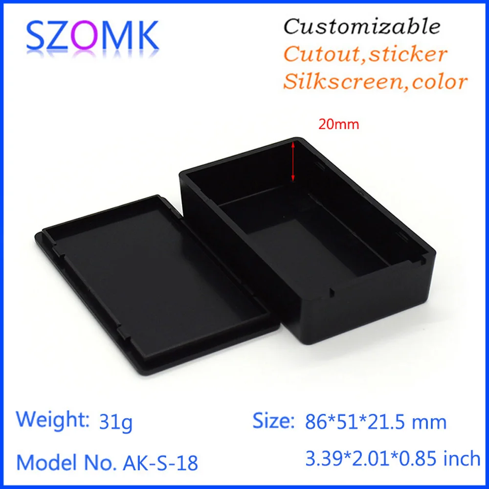 5Pcs 85*51*21.5mm SZOMK customizable plastic case pcb design small plastic enclosure for power supply instrument housing