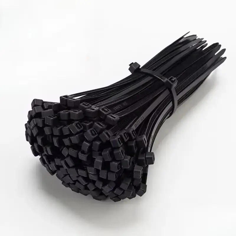 250 PCS Black Self-Locking Nylon Cable Ties Zip Fastening Rings Plastic Strap for Home Office Cable Management Organizing Set