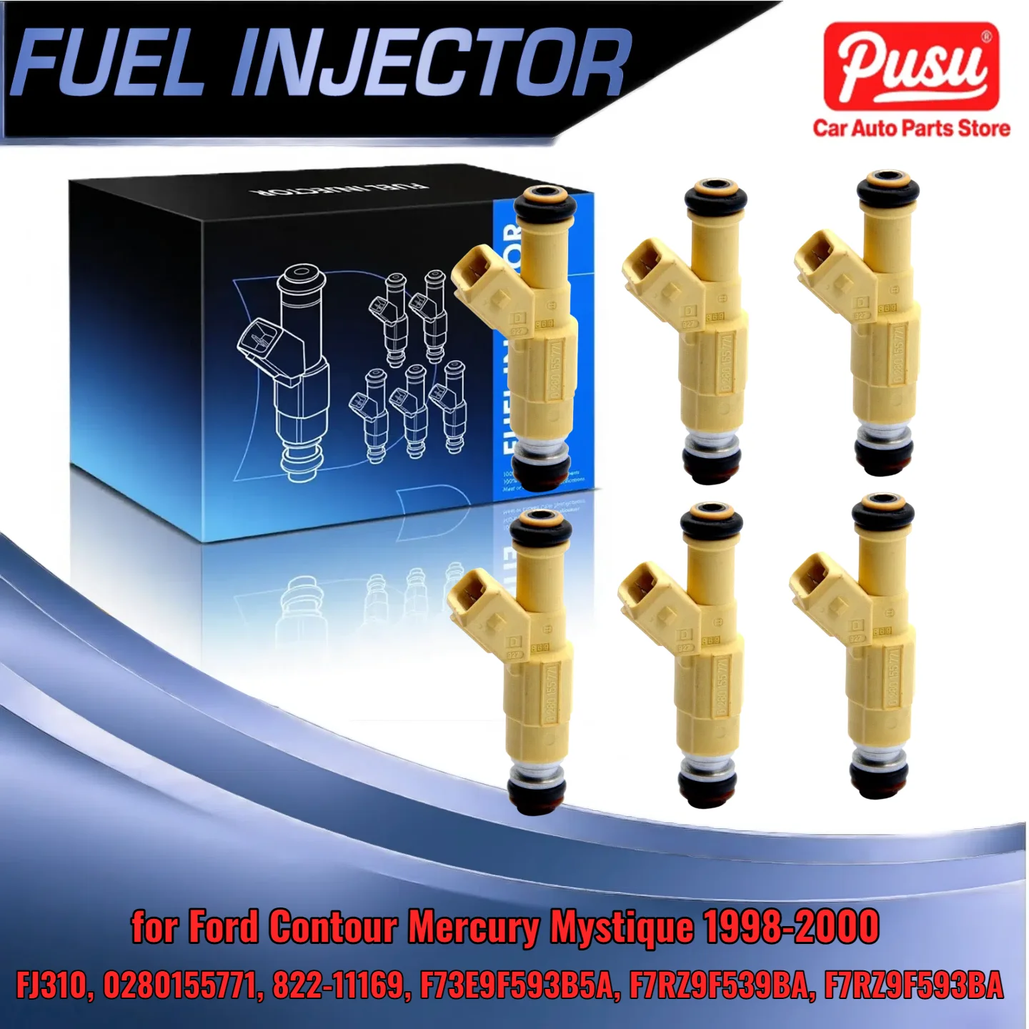 

Для Ford Contour Mercury Mystique Cougar 1999 2000 6 шт. топливная форсунка 2 5L V6 0280155771