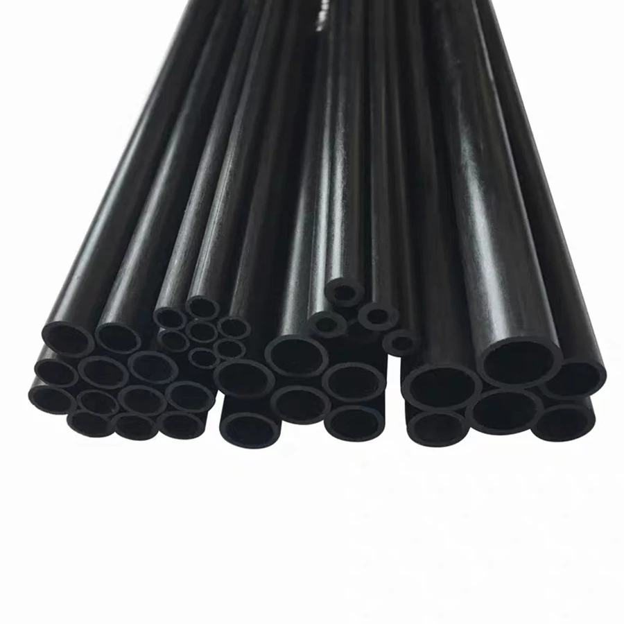 4PC Black Glass Fiber Tube Outside Diameter 3mm-14mm Insulation Hollow Fiberglass Lenght 500mm For Kite Tents UAVAnd DIY
