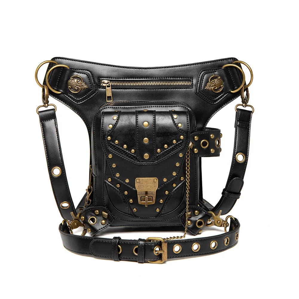 New Vintage Steampunk Bag Steam Punk Retro Rock Gothic Waistbag Goth Shoulder Waist Bags Packs Victorian Style Women Men Leg Bag