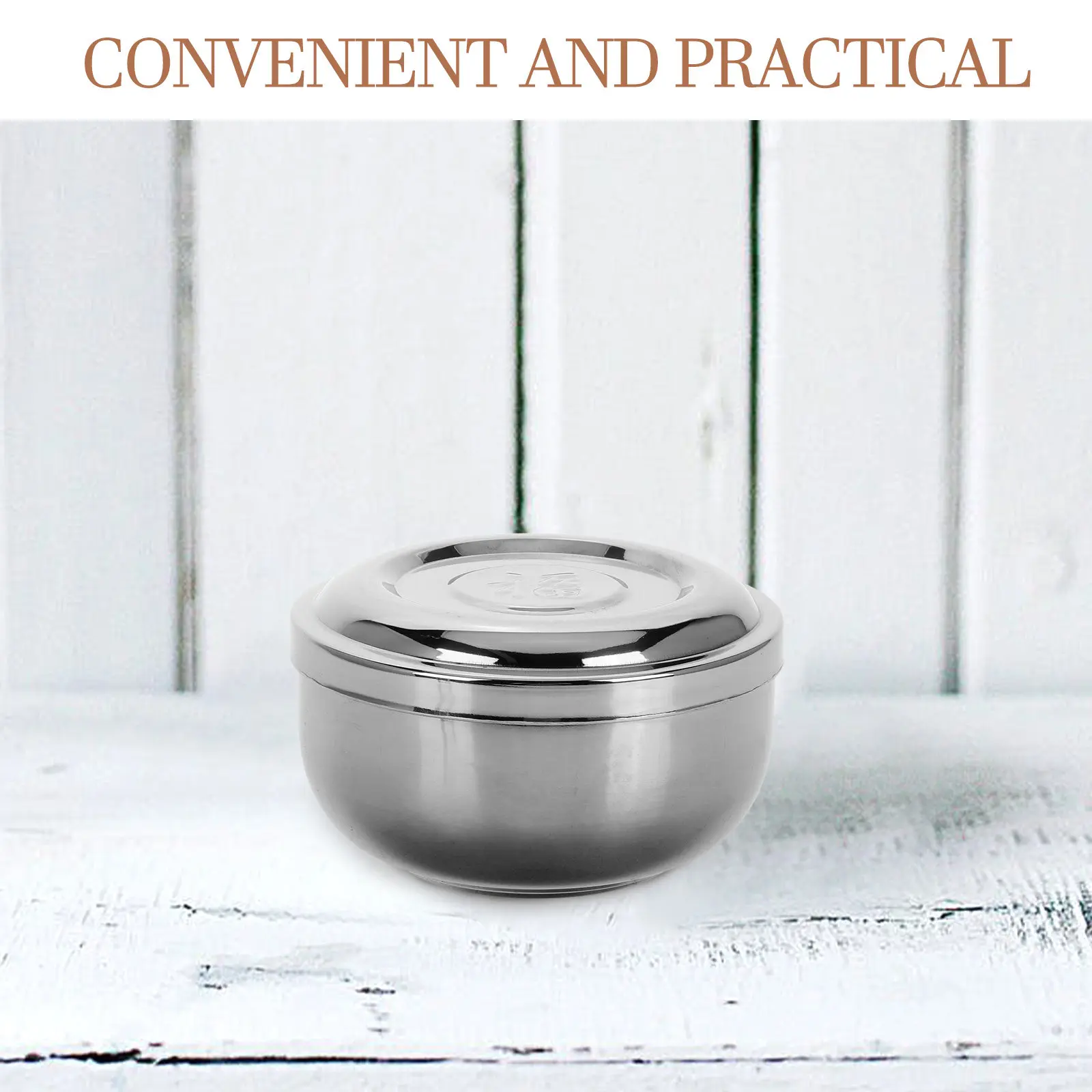Korean Stainless Steel Rice Bowl Lid Heat Resistant Design Anti-Scald Soup Small Mixing Bowl Korean Dinnerware