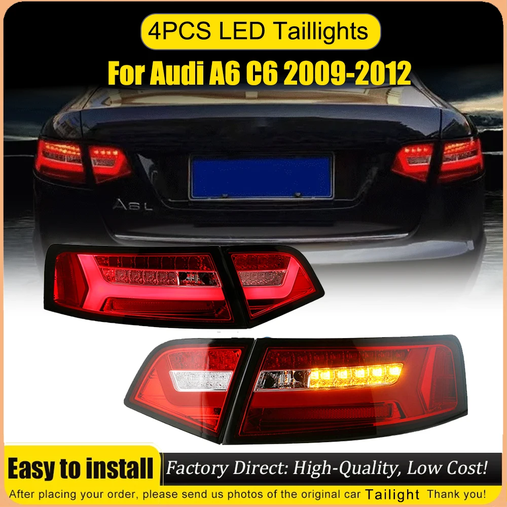 

Car Rear Lamp Tail Lamp Assmebly Modified LED Tail Light Taillamp For Audi A6L 2005 2006 2007 2008 -2012 Automotive Accessories