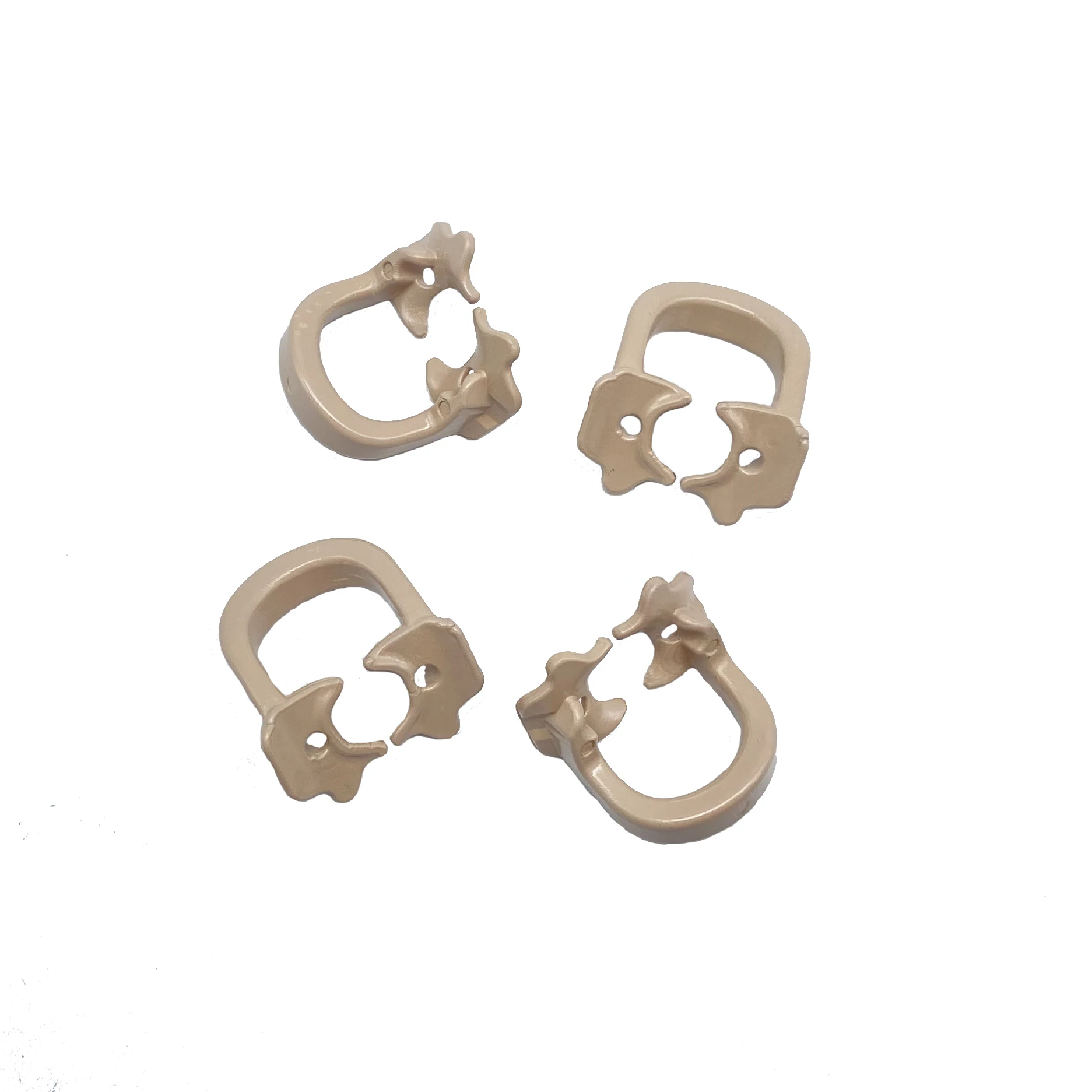 4 Pieces Dental Rubber Dam Sheets Clamps Clip Soft Resin Molar Premolar Clamp Isolation Kerr Style