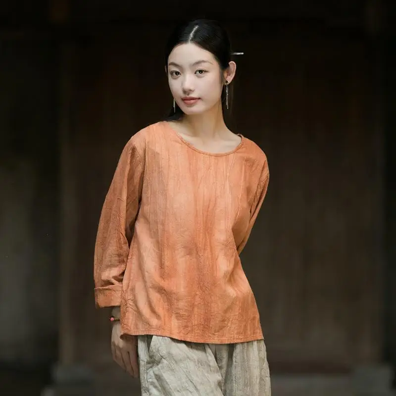 

Женская футболка ручной работы Base Sle irt Artistic Cotton Long Sve, облегающий цветной женский топ ручной работы