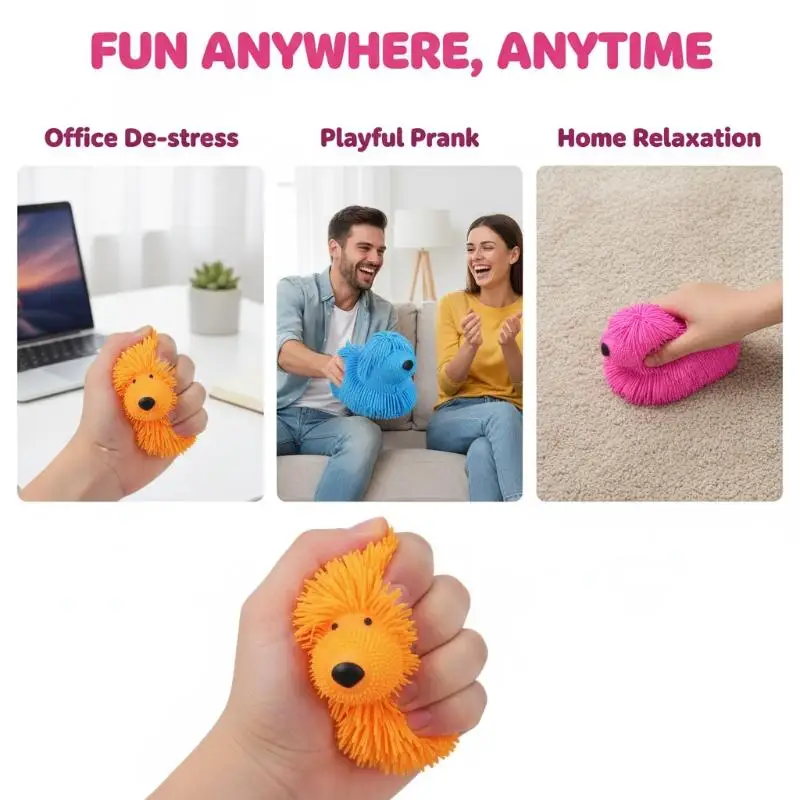 Funny Sensory Stress Relief Toys Cute Animal PVC Anxiety Aid Fidget Toys for Kids Portable Travel Use