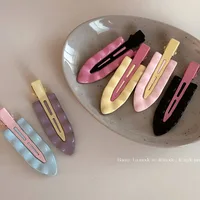 Clip de maquillaje de Súper Hada con ondas de Metal de macarrón coreano, horquilla sin costuras para celebridades de Internet, clip para flequillo lateral, accesorios para el cabello