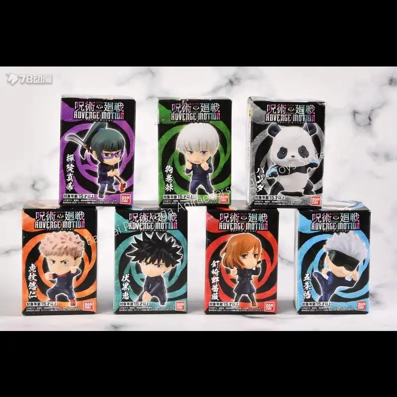 

Bandai Original Shokugan Jujutsu Kaisen Q Version Мини-фигурка Gojo Satoru, Fushiguro Megumi, Itadori Yuji, Panda Anime Collectible