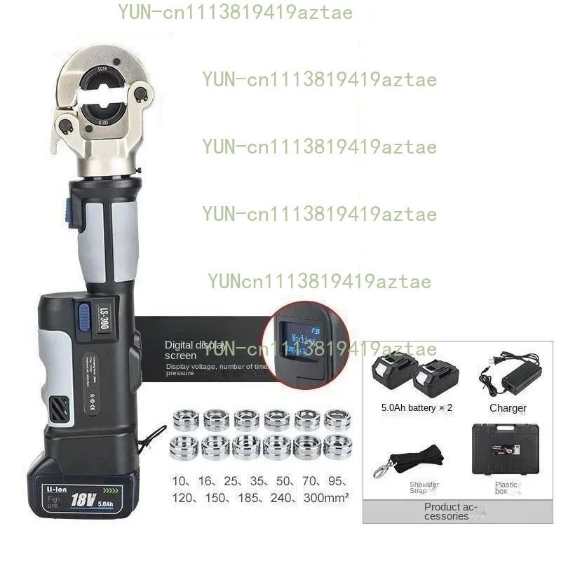 New Cordless Electric Hydraulic Fixture Portable Copper Aluminum Cable Terminal 16-300Mm Battery Crimping Tool
