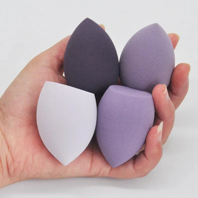4 stuks zachte make-up spons droog nat tweeërlei gebruik cosmetische bladerdeeg foundation concealer hoogtepunt blender make-up beauty tool accessoires