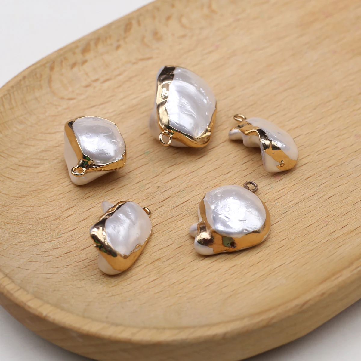 

1PCS Irregular Natural Freshwater Baroque Pearl Connector Pendant DIY Necklace Bracelet Earrings Jewelry Making Accessories Gift