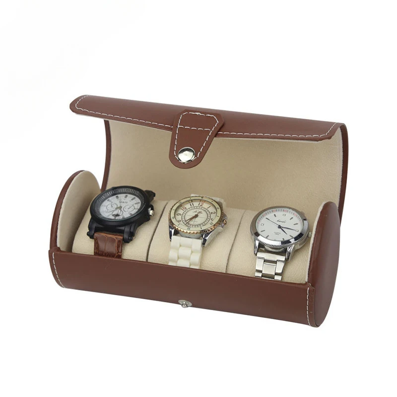 

Trendy PU Leather Watch Storage Box Display Box, Jewelry Storage Box Watch Gift Box Detachable Pillow Watch Roller Frame Solid